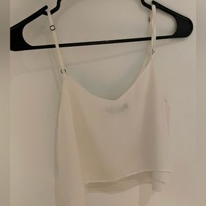 Alice and Olivia white crop top cami
